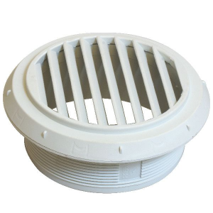 Webasto ventil hvid drejbar/åben 45° til 90 mm. slange