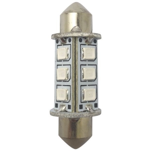 1852 LED lanterne pinolpære 37mm 10-36Vdc grøn, 2 stk