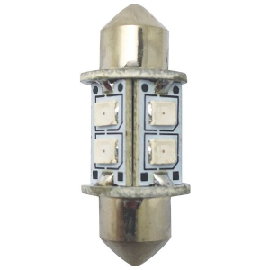 1852 LED pinolpære 31mm 10-36Vdc rød, 2 stk