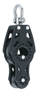 Harken Carbo Blok 75 mm enkelt Violin med svirvel