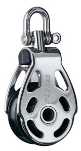 Harken ESP 75 mm Enkeltblok i RF stål m. svirvel