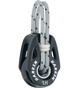 Harken T2 Carbo blok 18 mm Enkelt