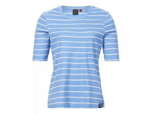 Musto stribet t-shirt til kvinder - hvid/ lys blå str. 8 (str. 36) 