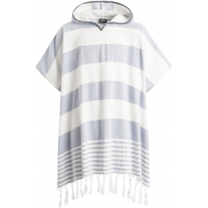 Sea Ranch Beach Poncho - Navy (lys blå og hvid)