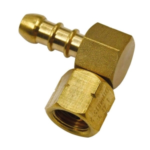 90º vinklet gasfitting ¼" til 8 mm studs