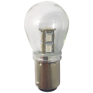 1852 LED lanternepære BAY15D Ø25x48mm 10-36Vdc rød, 2 stk