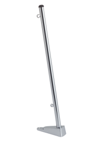 Flagstang 13mm. 50cm. Forniklet messing u./fod Flagstang 13mm. 50cm. Forniklet messing u./fod