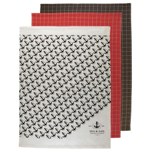 MB Sea & Sail viskestykke 3 stk 70x50 cm