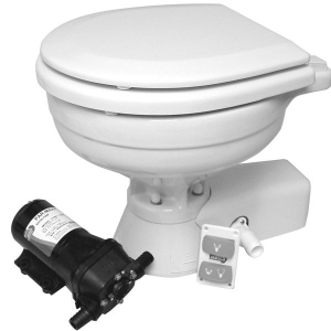 Jabsco "quiet flush" compact el-toilet 12v saltvand
