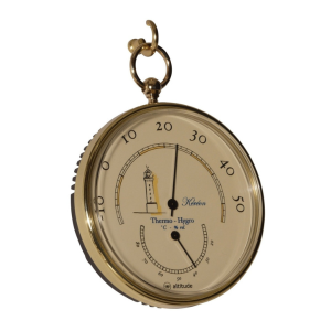 Barostar termo-/hygrometer m. fyrtårnsmotiv
