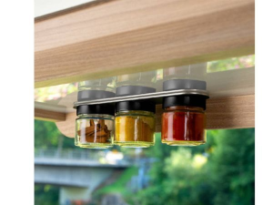 Silwy delikatesseglas med sort låg 3 stk. med skinne