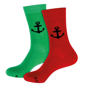 Strømper med anker (rød/grøn, styrbord/ bagbord)