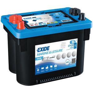Exide batteri dual agm spiral 750cca - 50ah gevind